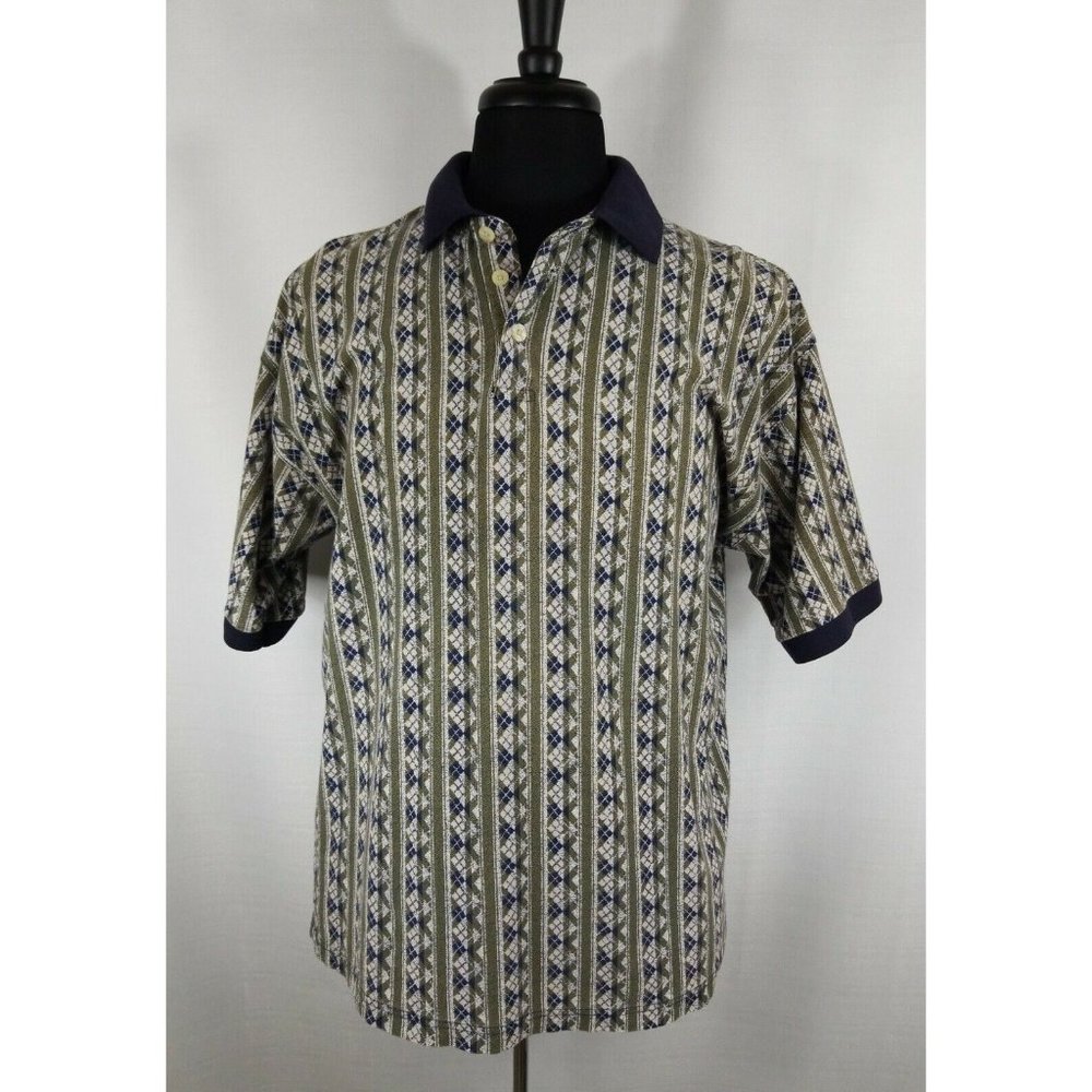 Riggins Golf Gear Mens XL Short Sleeve Cotton Pull Over Casual Sport Shirt Tan